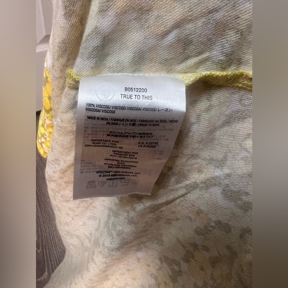 Volcom Wanna Have Sun Robe Lime M/L - Picture 7 of 8